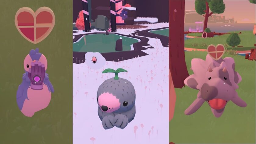 Photomontage of 3 creatures found in Garden of the Sea: a puffkin, a moleseal and manateecow. Published on: LadiesGamers