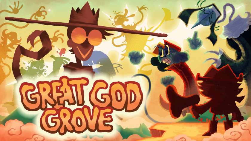 Games to Binge Great God Grove logo and key art.