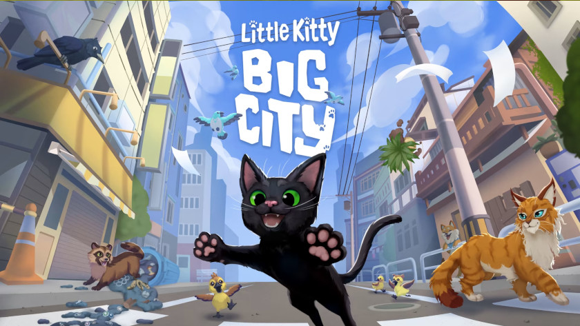 Games to Binge Little Kitty, Big City logo and key art.