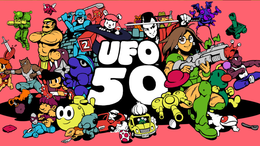 Games to Binge UFO 50 logo and key art.