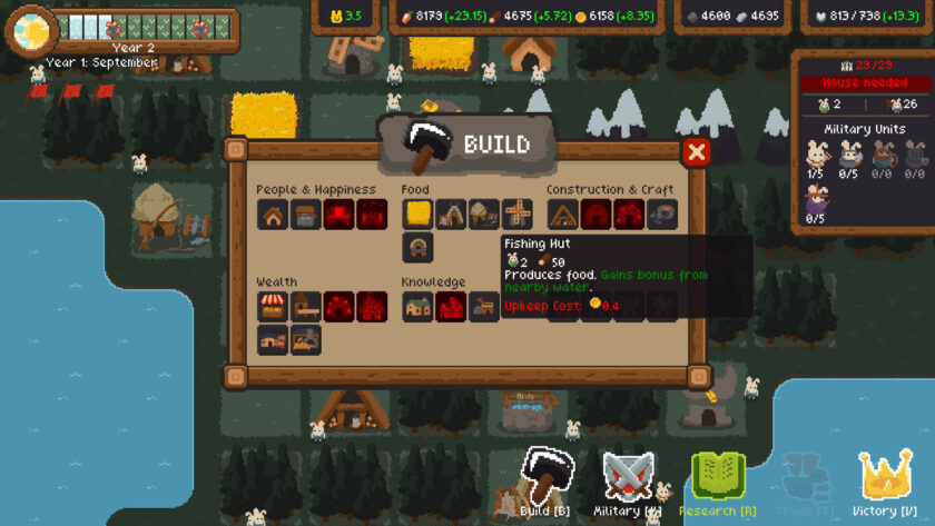 Town Keeper build menu