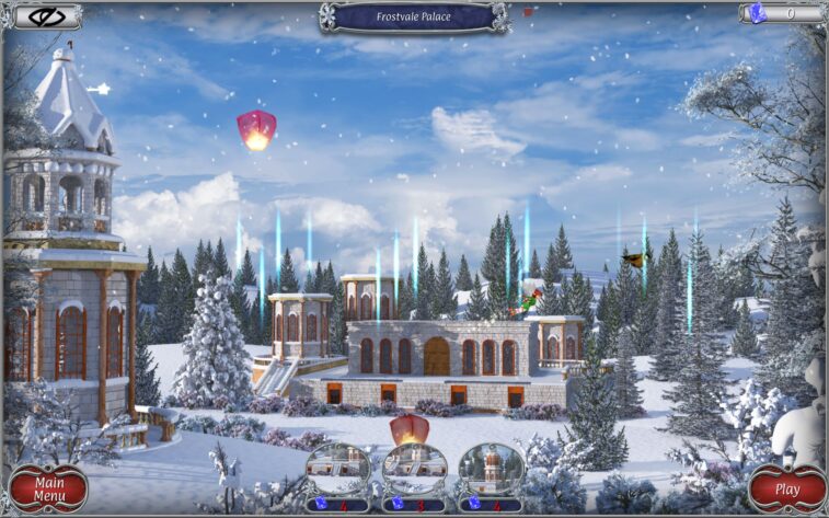Jewel Match Solitaire building a winter scene