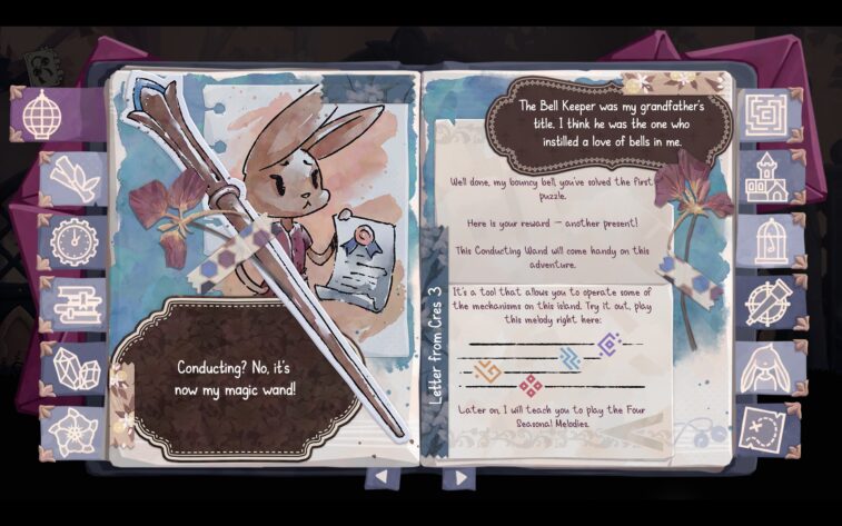 an open diary with a rabbit drawing. Published on: LadiesGamers