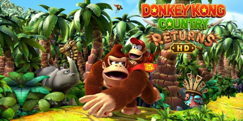 Donkey Kong Country Returns HD donkey and diddy looking happy