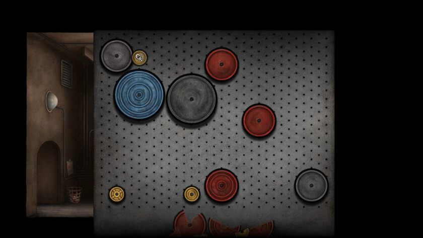Various cogs on a pinboard, which need to be placed so that they all touch. Published on: LadiesGamers