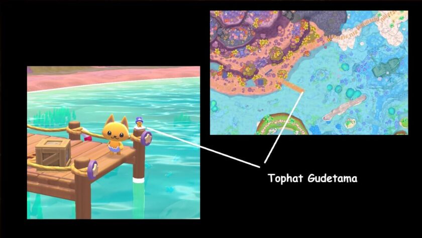 Photomontage of the map and Tophat Gudetama. Published on LadiesGamers
