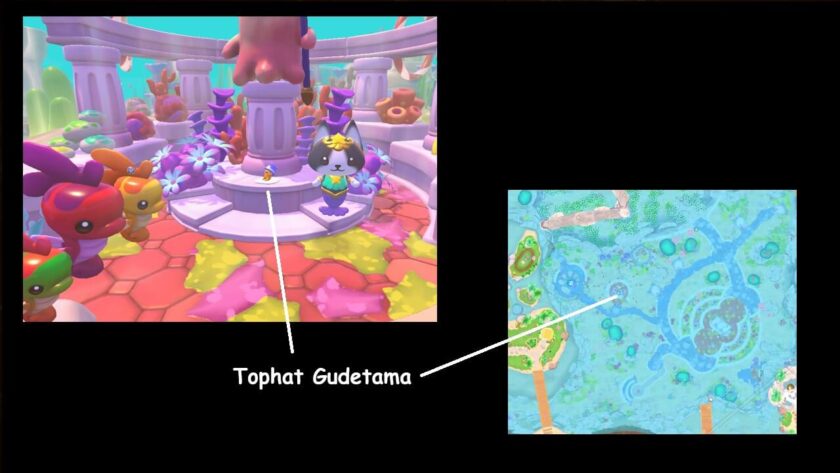 Photomontage of the map and Tophat Gudetama. Published on LadiesGamers