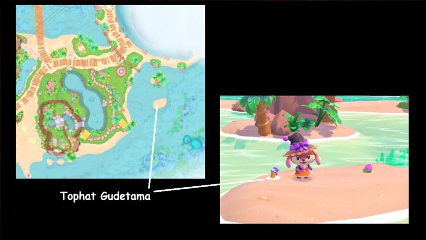 Photomontage of the map and Tophat Gudetama. Published on LadiesGamers