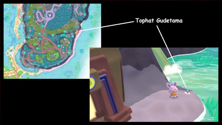 Photomontage of the map and Tophat Gudetama. Published on LadiesGamers