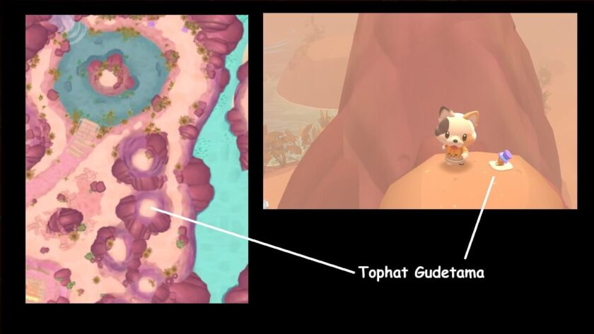 Photomontage of the map and Tophat Gudetama. Published on LadiesGamers