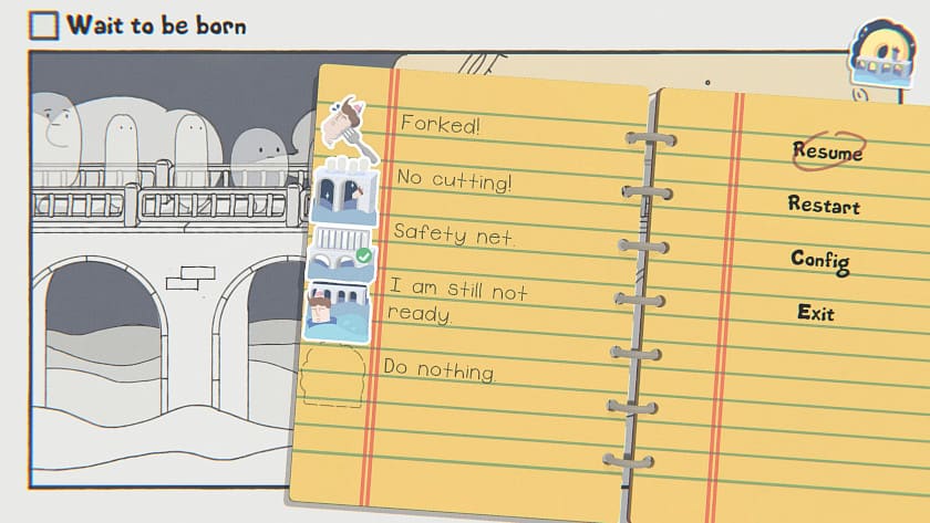 A list of thing to do to earn stickers in While Waiting.