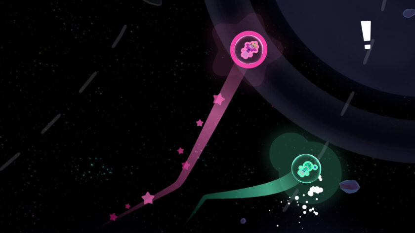 Which Way Up: Galaxy Games mini game racing