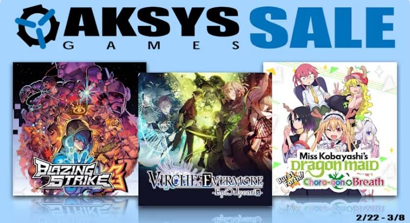 Promotional image for the AKSYS Games sale. Published on LadiesGamers