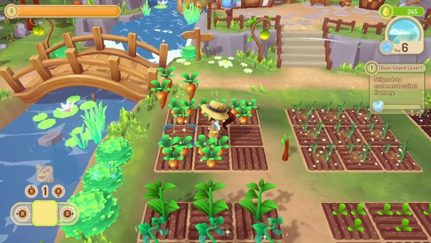 My character harvesting carrots. Published on LadiesGamers