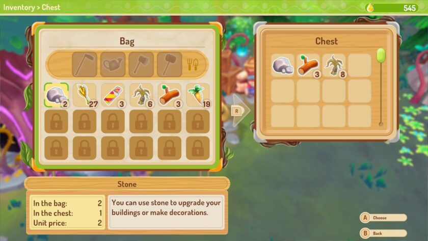 Inventory to Chest menu. Published on LadiesGamers
