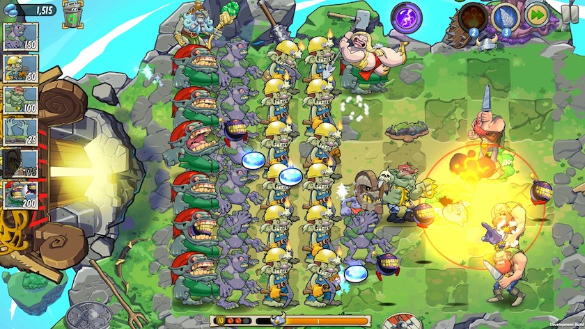 A fire attack cleans a portion of the grid