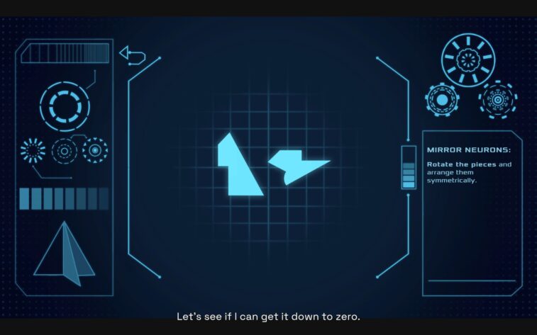 a blue background with broken blue pieces