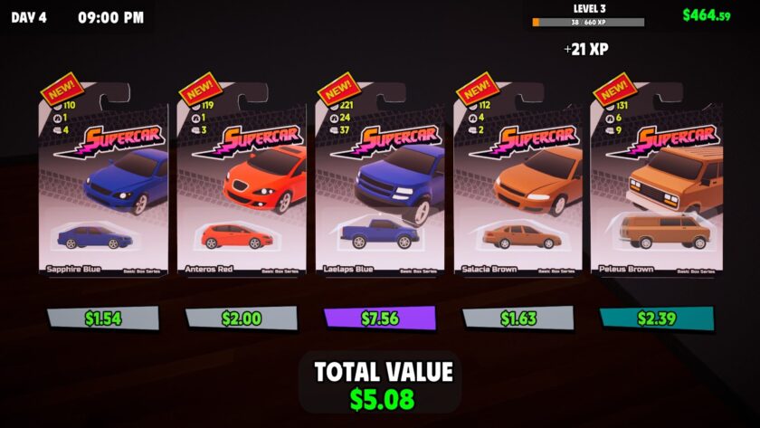 Supercar Collection Simulator opening a blind Box