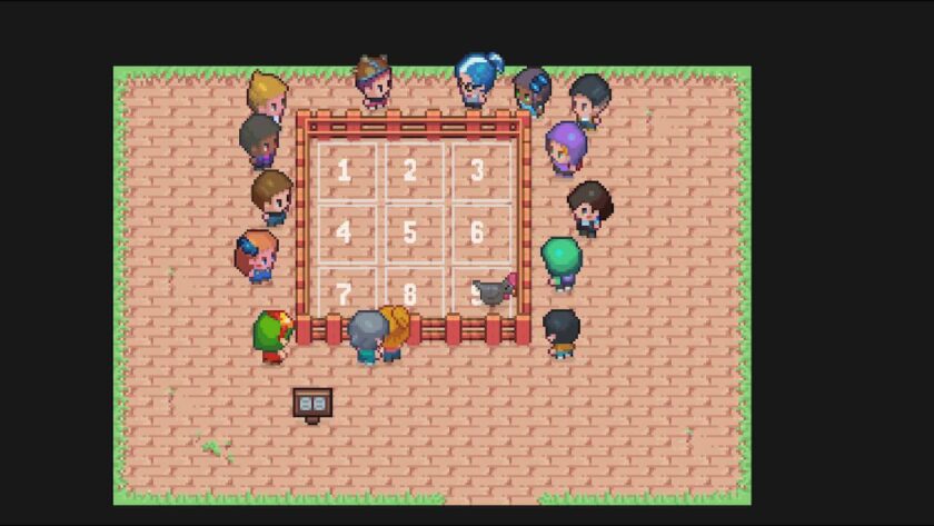The Chicken Drop festival with a fenced area of 9 squares. Published on LadiesGamers