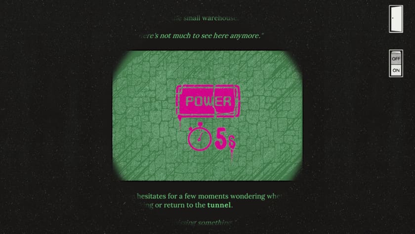 Turn on the monitor in the camera room in Chapter 3 of YOUR HOUSE.