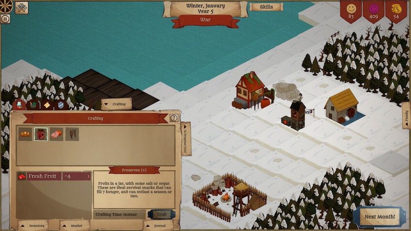 Generated map in Medieval legacy, showing a bandit camp.