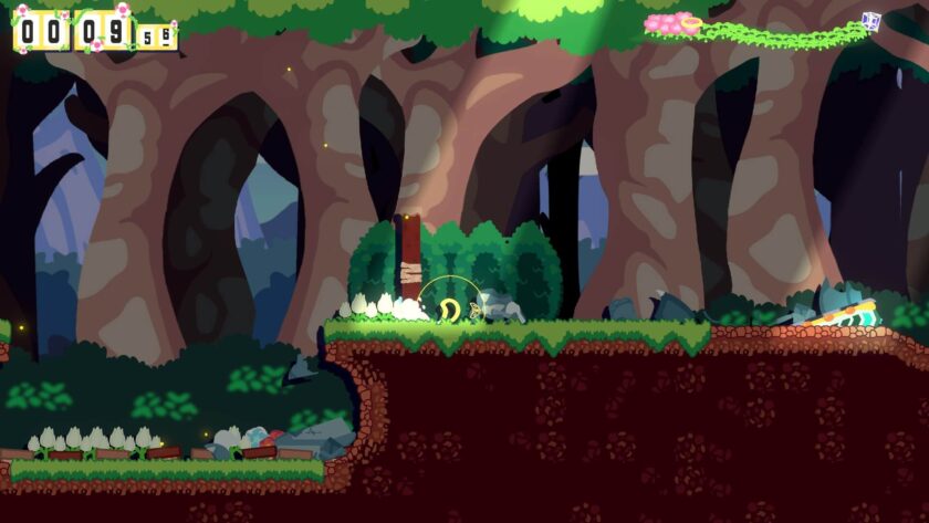 Aureole: Wings of Hope speeding through a level. Published on LadiesGamers