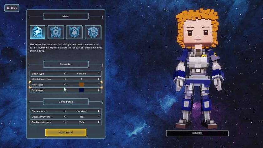 Cubic Odyssey create a character. Published on LadiesGamers