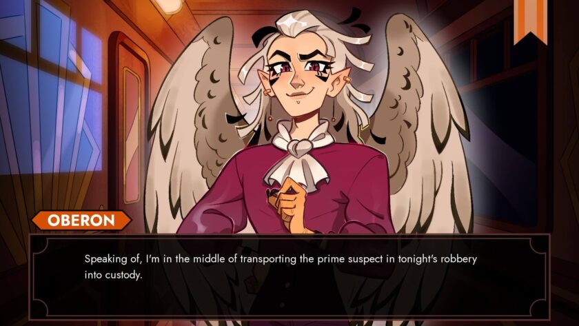 a white haired man with wings