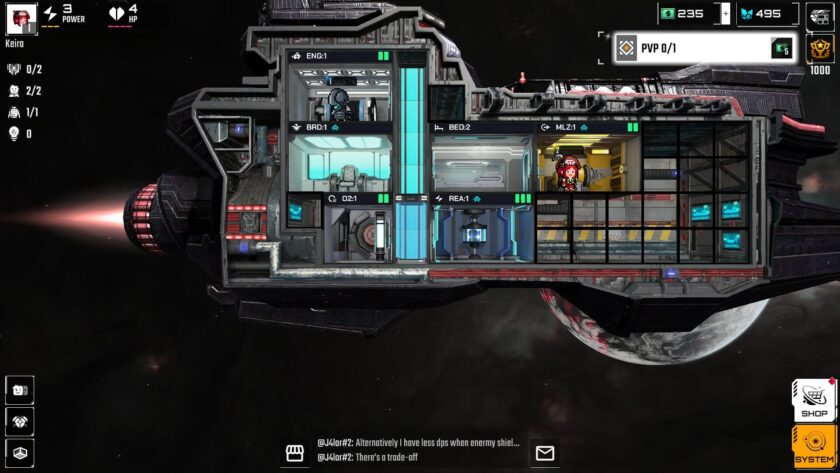 Pixel Starships 2 managing a space ship. Published on LadiesGamers