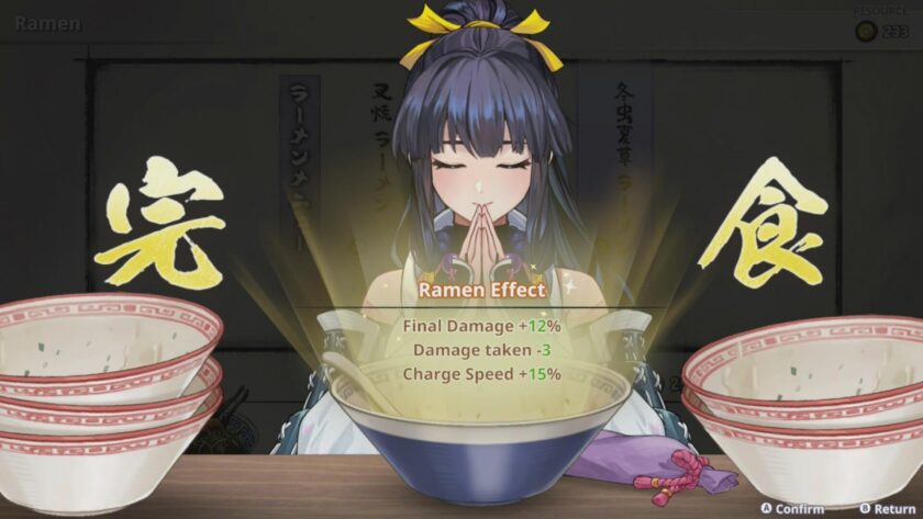 Yasha: Legends of the Demon Blade buffs with food. Published on LadiesGamers
