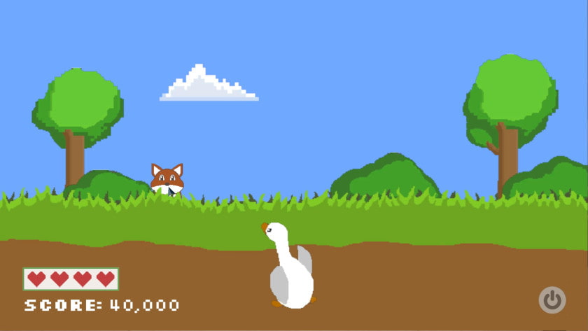 A Duck Hunt-like game inside of Alex Hill: Whispers at White Oak Inn. Published on LadiesGamers