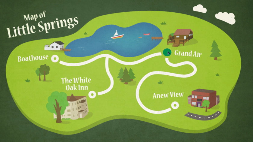A map of the Inn in Alex Hill: Whispers at White Oak Inn. Published on LadiesGamers