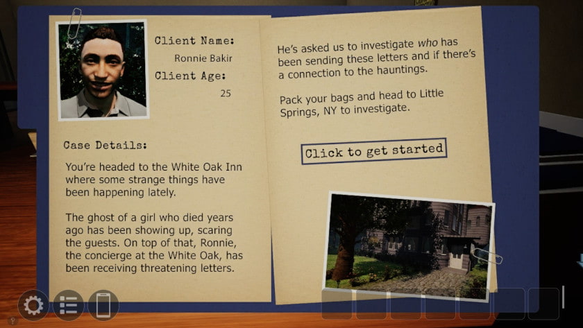 A case file from Alex Hill: Whispers at White Oak Inn. Published on LadiesGamers