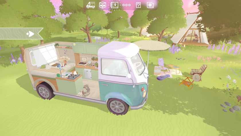 The side of a well-organized camper van in Camper Van: Make It Home. Published on LadiesGamers