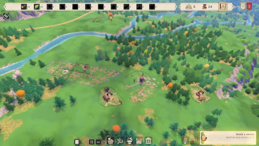 The very beginnings of a town in City Tales: Medieval Era. Published on LadiesGamers