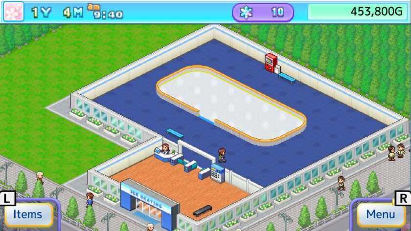 My ice skating building, with a single person heading towards the rink. Published on LadiesGamers