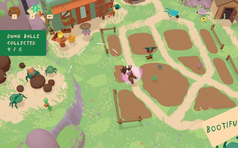 a farm field with wheel barrows and birds. Published on LadiesGamers