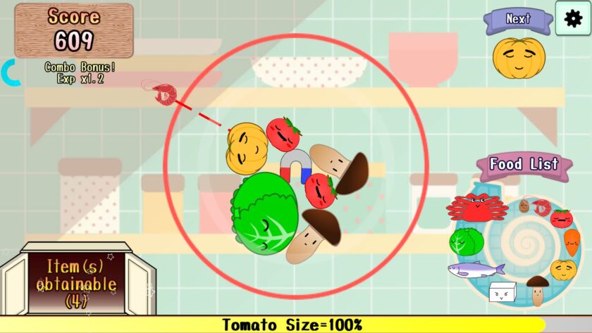 A magnet with vegetables around it in a red circle. Published on LadiesGamers
