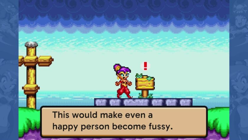 Shantae Advance reading a sign. Published on LadiesGamers