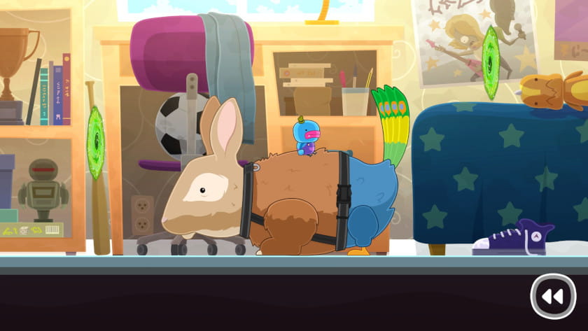 An animal made of a bunny's head, a dog middle and a peacock behind in Bring You Home. Published on LadiesGamers