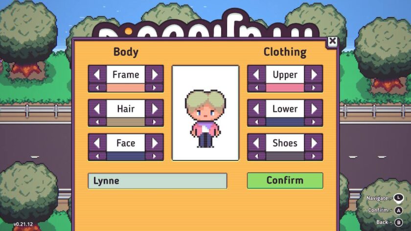 Customisation menu. Published on LadiesGamers