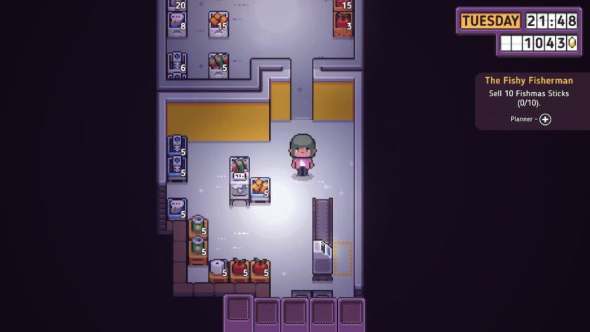 Standing in the shop area, with various shelves and coolers full of items. There is a storage area at the rear. Published on LadiesGamers