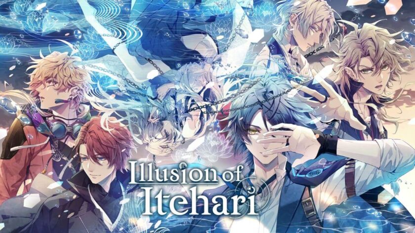 Promotional artwork for Illusion of Itehari showing the protagonist and other characters. Published on LadiesGamers