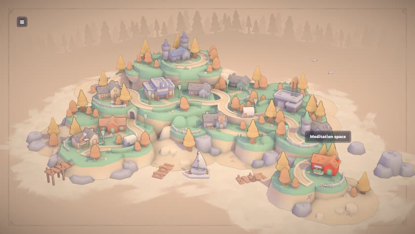 The map of all the levels in MakeRoom.