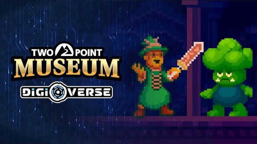 Key art banner for Digiverse expansion, Two Point Museum. Published on LadiesGamers for Wholesome News