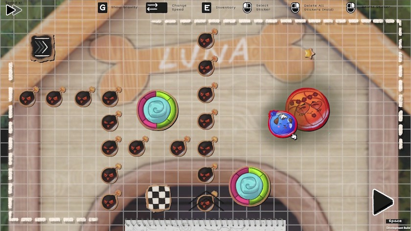 Puzzle screen set against a dog house in stickin the landing. Published on LadiesGamers.