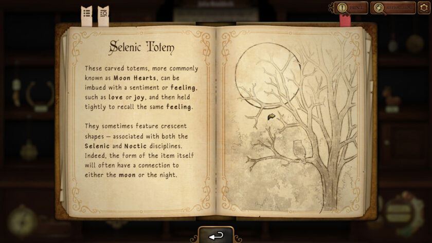 an encyclopedia entry of a moon totem