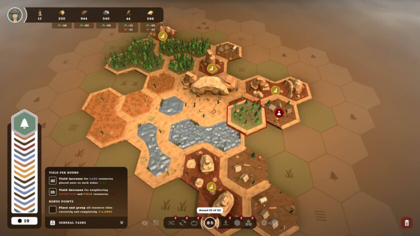 The First Mine game board