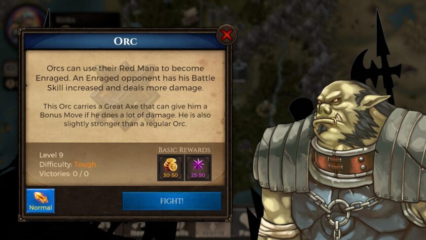 Puzzle Quest taking a quest