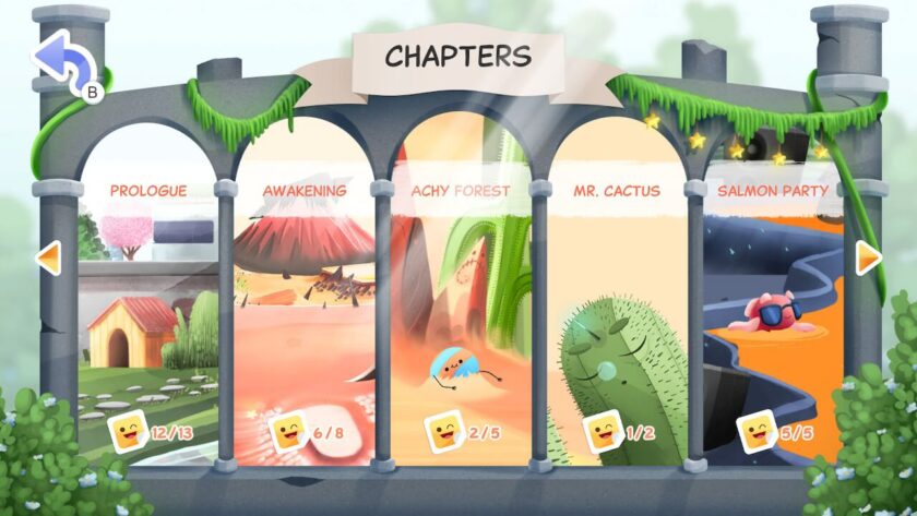 Select a chapter menu shown as arches. Published on LadiesGamers
